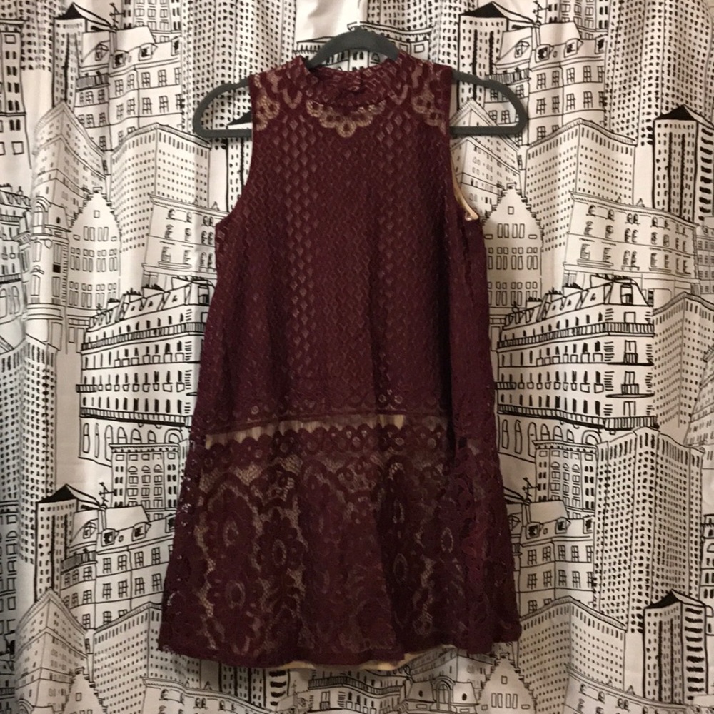 Maroon Mini Dress